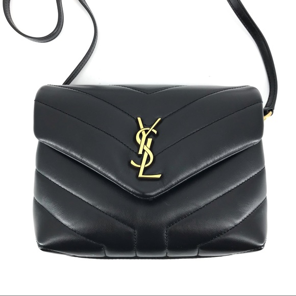 Saint Laurent Loulou Toy Matelasse Black Leather Flap-Top Shoulder Bag NWT - Picture 4 of 12